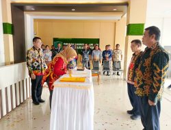 Edy Purwanto Casmani Resmi Jabat Plt Kadis Ketahanan Pangan Pulpis, Halidi Purna Tugas