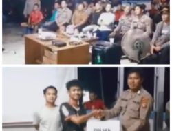 Tumbuhkan Semangat Nasionalisme, Polsek Timpah dan Warga Desa Timpah Gelar Nobar Semifinal Piala Asia 2024