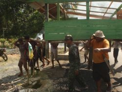 Satgas TMMD di Tanbu Juga Renovasi Pos Ronda