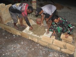 TMMD Tanah Bumbu Lanjutkan Rehab Pos Kamling