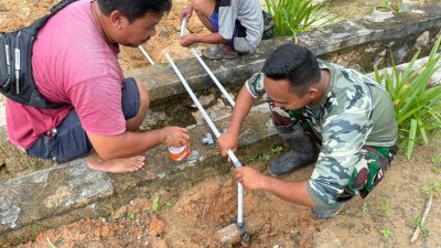 TMMD Tanah Bumbu Alirkan Air Kerumah-rumah Warga