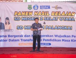 Pj Bupati Kapuas Buka Kegiatan Panen Hasil Belajar SDN 2 Selat Utara dan SDN 1 Palangkai