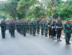 Personel Kodim Tanah Bumbu Ikut Upacara Hari Bhayangkara ke-78