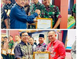 Dukung Pers, Dandim 1011 KLK dan Sekda Kapuas Raih Penghargaan PWI Pusat
