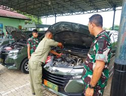 Operasional Maksimal! Kodim 1022 Lakukan Pengecekan Rutin Kendaraan