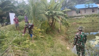 Pembersihan Embung Desa Talusi: Langkah Nyata TMMD Ke-123 untuk Masyarakat