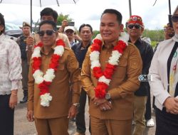 Pemkab Murung Raya Gelar Penyambutan Heriyus – Rahmanto Muhidin dengan Tarian Dayak