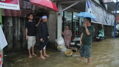 Arahan Bupati, Wabup Bahsanuddin Tinjau Lokasi Banjir di Simpang Empat Tanah Bumbu