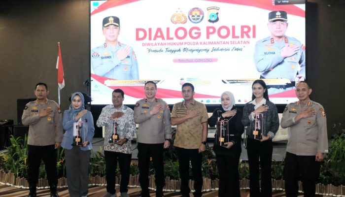 Polri Gelar Dialog Publik “Pemuda Tangguh Menyongsong Indonesia Emas 2045” di Kalsel