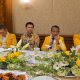 Ketua Umum Partai Golkar, Bahlil Lahadalia, dalam Musda XI Golkar Jatim di Surabaya, Sabtu (10/5/2025), didampingi pengurus pusat dan daerah