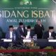 Menteri Agama Nasaruddin Umar saat mengumumkan hasil sidang isbat Idul Adha 1446 H secara daring, Selasa (27/5/2025).