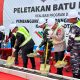 Kapolres Kotabaru AKBP Doli M. Tanjung bersama Bupati Muhammad Rusli dan unsur Forkopimda menghadiri peletakan batu pertama pembangunan RSUD Pangeran Jaya Sumitra, Sabtu (31/5/2025).