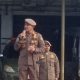 Bupati Tanah Laut H. Rahmat Trianto memimpin apel Satpol PP dan Damkar di halaman Kantor Satpol PP Tanah Laut, Selasa (14/5/2025).