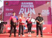 Bhayangkari Kalsel Pecahkan Rekor MURI di Ajang Banua Pinkers Run 2025