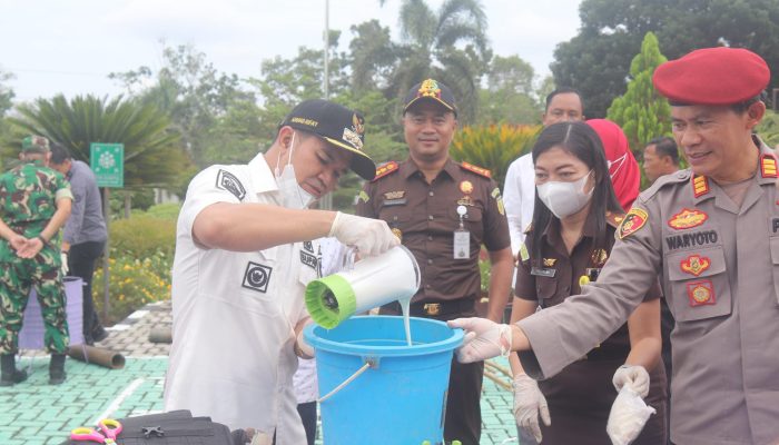 Pulang Pisau Tegas Berantas Narkoba, Bupati Hadiri Pemusnahan Barang Bukti