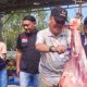 DPD Partai Nasdem Tabalong menyembelih hewan kurban dalam rangka Iduladha 1446 H di Kecamatan Murung Pudak, Minggu (8/6/2025).