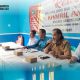Ketua DPRD Tanah Laut H. Khairil Anwar berdialog bersama warga saat reses di Balai Desa Tabanio, Kecamatan Takisung, Senin (21/4/2025).