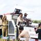 Ket Foto: Bupati Kapuas H.M. Wiyatno bersama Gubernur Kalteng H. Agustiar Sabran dan Wakil Gubernur H. Edy Pratowo saat Panen Raya Padi di Desa Terusan Makmur, Senin (14/7/2027).