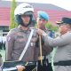 Kapolresta Banjarmasin Kombes Pol Cuncun Kurniadi memimpin apel Operasi Patuh Intan 2025 di Mapolresta Banjarmasin, Senin (14/7/2025).