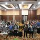 Wakil Bupati Pulang Pisau H. Ahmad Jayadikarta menyampaikan sambutan dalam kegiatan koordinasi penguatan Pustu dan Posyandu di Palangka Raya, Kamis (17/7/2025).