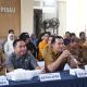 Bupati Pulang Pisau H. Ahmad Rifa’i bersama jajaran saat mengikuti peluncuran nasional Koperasi Merah Putih secara daring dari Aula Banama Tingang, Senin (21/7/2025).