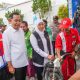 Ket Foto : Gubernur Jawa Timur Khofifah Indar Parawansa bersama jajaran manajemen Pertamina Patra Niaga saat sidak ke SPBU di Jember, Kamis (31/7/2025).