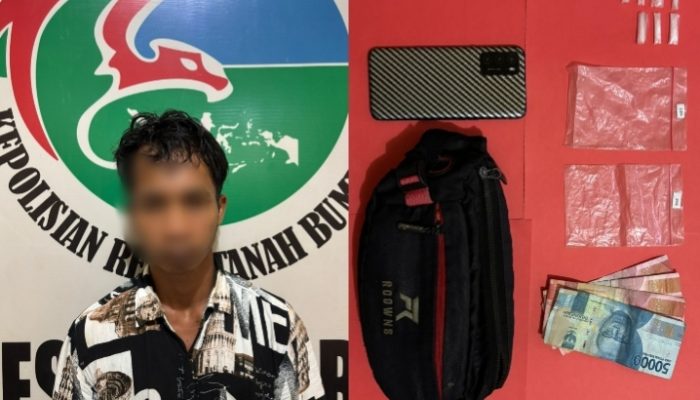 Polsek Sungai Loban Tangkap Pengedar Sabu Saat Tertidur di Rumah Warga