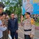 Ketua DPRD Tala H. Khairil Anwar saat berbincang dengan Kapolres AKBP Ricky Boy Siallagan dan unsur Forkopimda seusai apel Operasi Patuh Intan 2025, Senin (14/7/2025).