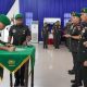 Danrem 101/Antasari Brigjen TNI Ilham Yunus memimpin sertijab Dandim 1002/Hulu Sungai Tengah dan Dandim 1004/Kotabaru di Aula Makorem 101/Antasari, Rabu (13/8/2025).