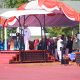 Kasdim 1022/Tanah Bumbu Mayor Inf Dedy Hariyanto menghadiri upacara Hari Jadi ke-75 Provinsi Kalimantan Selatan di halaman Kantor Bupati Tanah Bumbu, Kamis (14/8/2025).