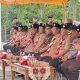 Bupati Sukamara H. Masduki memimpin Upacara Peringatan Hari Pramuka ke-64 di Lapangan Masjid Agung Kota Sukamara, Kamis (14/8/2025).