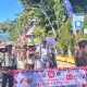Wakil Bupati Kotabaru H. Syairi Mukhlis melepas peserta karnaval HUT ke-80 RI di Siring Laut, Kotabaru, Senin (18/8/2025).
