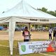 Bupati Sukamara H. Masduki saat membuka Open Turnamen Sepak Bola Bupati Cup 2025.