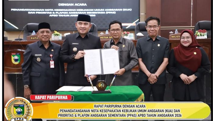DPRD Tanah Laut Gelar Rapat Paripurna Penandatanganan KUA-PPAS APBD 2026