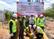 Lapas Kelas III Sukamara Mulai Bangun Tembok Keliling, Kakanwil Kemenkumham Kalteng Letakkan Batu Pertama