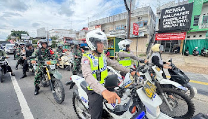 TNI-Polri Gelar Patroli Gabungan Jaga Keamanan di Kabupaten Banjar