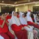 Siswa peserta pelatihan metode Gasing antusias mempraktikkan cara berhitung cepat saat penutupan pelatihan di Aula Bamega, Kotabaru.