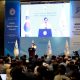 Ketua HWPL Lee Man-hee menyampaikan pesan perdamaian pada peringatan 11 Tahun HWPL World Peace Summit di Korea Selatan, 18 September 2025.