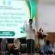 Bupati Sukamara H. Masduki bersama Ustadzah Zumrotun Nisa M.A. dan jajaran PKK saat peringatan Maulid Nabi Muhammad SAW di Rumah Jabatan Bupati.