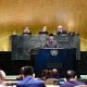 Presiden RI Prabowo Subianto saat menyampaikan pidato di Sidang Umum PBB ke-80 di New York, menegaskan kesiapan Indonesia mendukung perdamaian dunia.