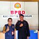 Kepala BPBD Balangan H. Rahmi bersama Kompol Eka Wijaya memperkuat sinergi BPBD dan Brimob Tabalong dalam kesiapsiagaan bencana.
