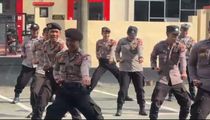 Polres Kotabaru Genjot Kemampuan Personel Lewat Latihan Beladiri Rutin