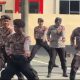 Personel Polres Kotabaru dan ASN mengikuti latihan beladiri di Lapangan Apel Polres untuk meningkatkan kebugaran dan kemampuan teknis