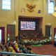 Wakil Ketua II DPRD Tanah Bumbu H. Sya’bani Rasul memimpin Rapat Paripurna Pemandangan Umum Fraksi terhadap Raperda Pembentukan 17 Desa, didampingi Wakil Ketua I H. Hasanuddin, S.Ag, di Ruang Utama DPRD Tanbu, Selasa (7/10/2025).