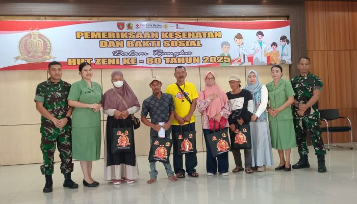 HUT ke-80 Korps Zeni TNI AD, Denzipur 8/GM Banjarbaru Gelar Pemeriksaan Kesehatan dan Baksos