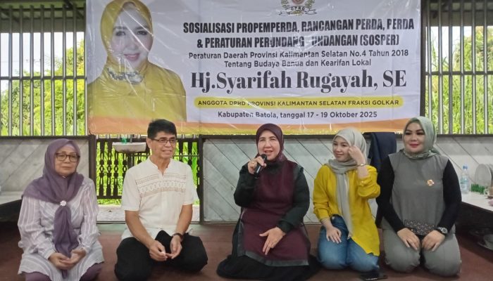 Hj. Syarifah Rugayah Dorong Pelestarian Budaya Banua Lewat Sosialisasi Perda di Barito Kuala