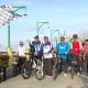 Peserta gowes bersepeda bersama dalam kegiatan Funbike Kotabaru HEBAT 2025 di kawasan Siring Laut Kotabaru.
