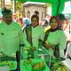 Bupati Jombang Warsubi didampingi Ketua TP PKK Yuliati Nugrahani meninjau olahan kuliner berbahan umbi dalam perayaan Hari Jadi ke-115 Kabupaten Jombang.