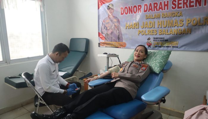 Polres Balangan Gelar Donor Darah Serentak Rayakan HUT ke-74 Humas Polri
