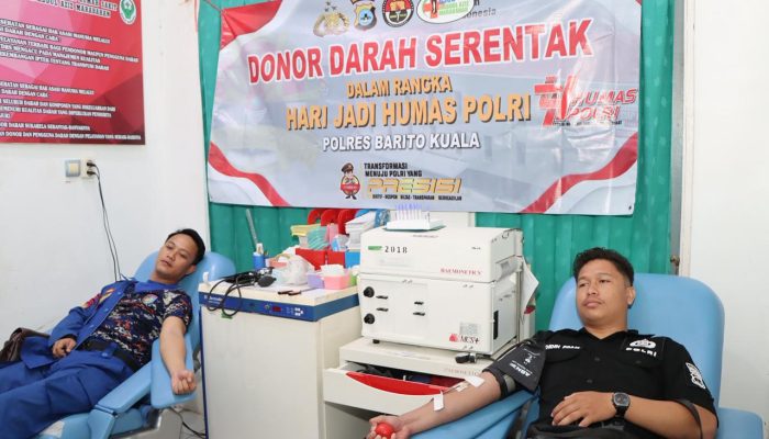 Polres Barito Kuala Galang Donor Darah, Setetes untuk Kemanusiaan